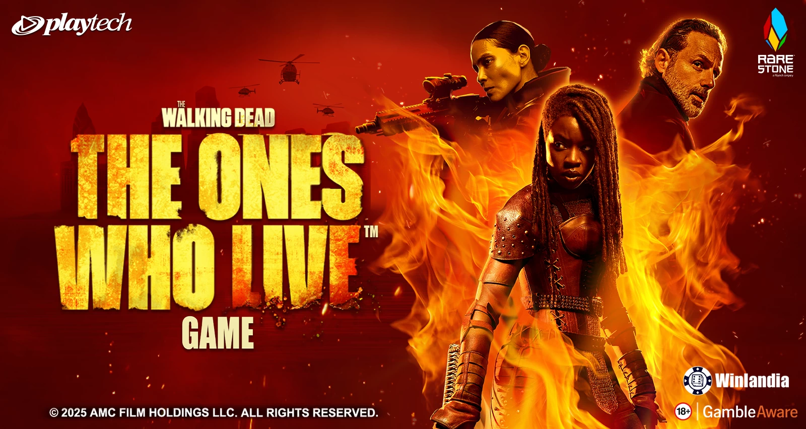 Playtech: The Walking Dead The Ones Who Live Game. Copyright 2025 Amc Film Holdings LLC. All Rights reserved.